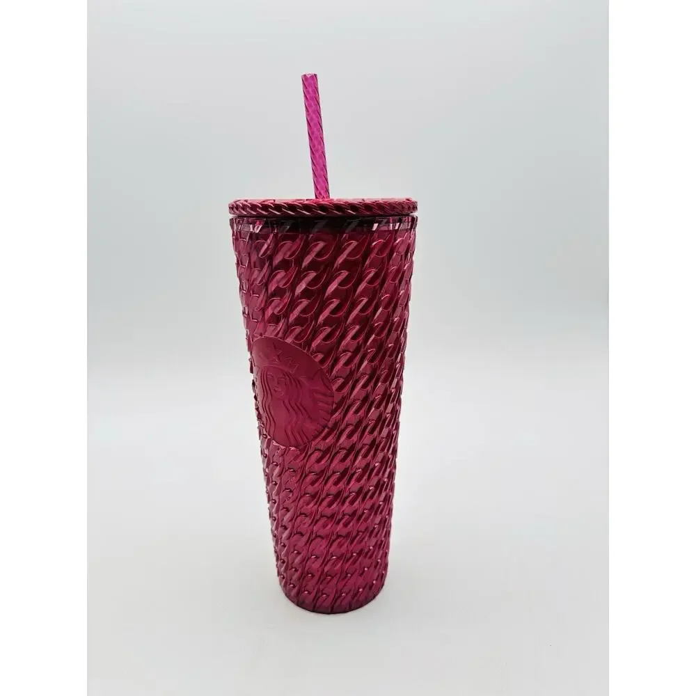 Starbucks 2024 Holiday Limited Edition Red Chain Cold Cup Tumbler 24oz NEW w/Tag